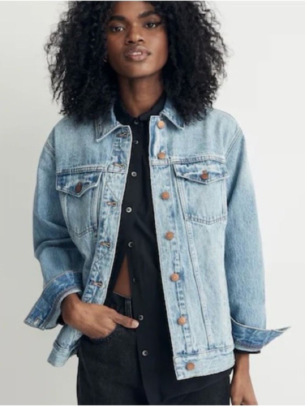 Madewell Oversized Trucker Jean Jacket - Picture 2 of 8
